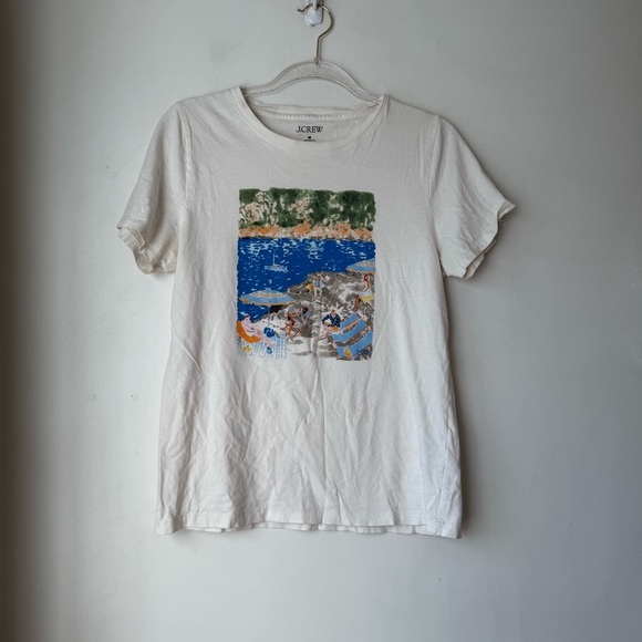 J. Crew Classic-fit summer day beach graphic T-shirt M - Picture 2 of 5
